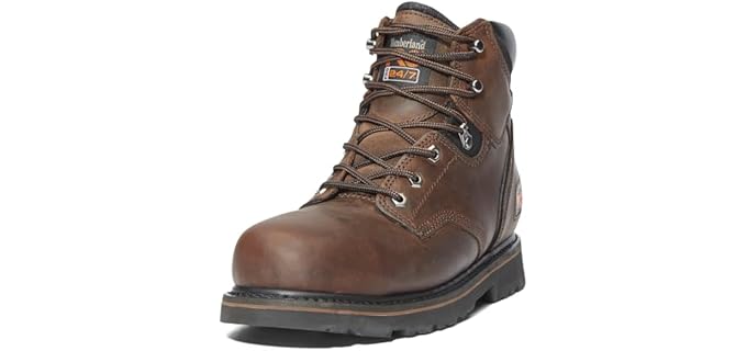 Timberland PRO Men's Pit Boss 6 Inch Steel Safety Toe Industrial Work Boot, Brown-2024 New, 10