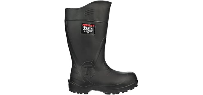 Tingley Flite 27251 Composite Safety Toe Knee Boot With Cleated Outsole, Men's 10 / Women's 12, Black