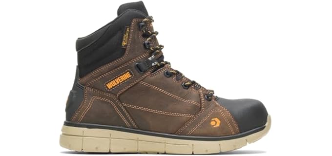 Wolverine Men's Rigger WPF Composite-Toe Mid Wedge Boot, Summer Brown, 12 M US